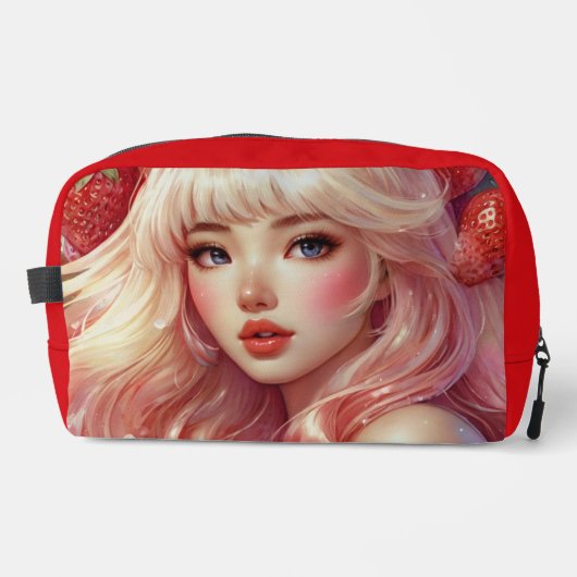 いちごのかわいさ Print Cut Sew Bag ドップキット (正面)