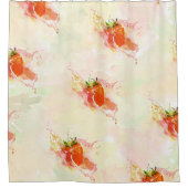 いちごのしぶき! 水彩画 シャワーカーテン (正面)