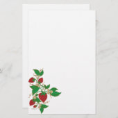 いちごのつる植物のNotepaper 便箋 (正面/裏面)