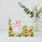 いちごのひよこ ポストカード (スタンド正面)