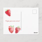 いちごのウェディングシャワー招待状 ポストカード (裏面)