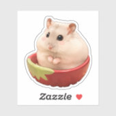 いちごのカップに入ったクリーム シール (シート)