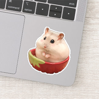いちごのカップに入ったクリーム シール