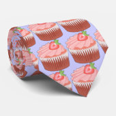 いちごのカップケーキのタイ ネクタイ (ロール)