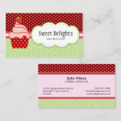 いちごのカップケーキのベーカリー 名刺 (正面/裏面)