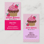 いちごのカップケーキの名刺 名刺 (正面/裏面)