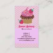 いちごのカップケーキの名刺 名刺 (裏面)