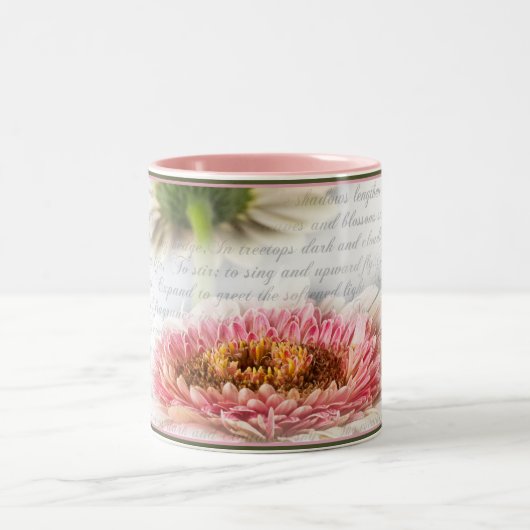 いちごのガーベラのマグ ツートーンマグカップ (中央)