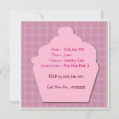 いちごのクリームカップケーキ招待状 招待状 (裏面)