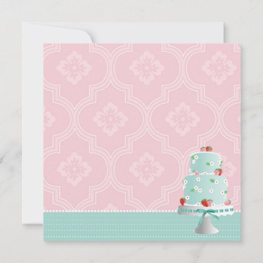 いちごのケーキは感謝していしています サンキューカード (裏面)