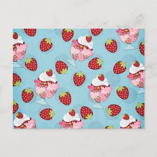 いちごのサンデー ポストカード (正面)