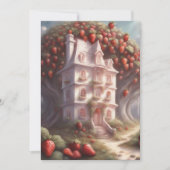 いちごのショートケーキの家とパーティー 招待状 (正面)