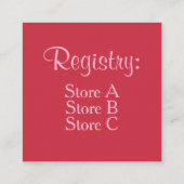 いちごのショートケーキ ブライダルシャワー バースデー エンクロージャーカード (裏面)