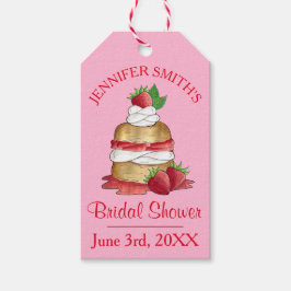 いちごのショートケーキ ブライダルシャワー バースデー ギフトタグ
