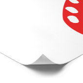 いちごのシームレスパターン。ヴィンテージイラスト ポスター (角)