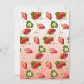 いちごのスウィートワン ファーストバースデー招待状 招待状 (裏面)