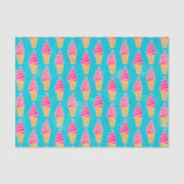 いちごのソフトクリームの円錐形パターン 薄葉紙 (正面)