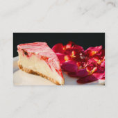 いちごのチーズケーキおよび蘭の名刺 名刺 (裏面)