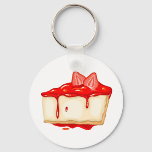 いちごのチーズケーキのおいしいケーキ キーホルダー