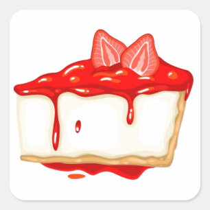 いちごのチーズケーキのおいしいケーキ スクエアシール