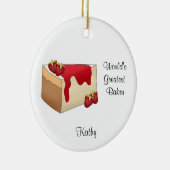 いちごのチーズケーキのクリスマスのオーナメント セラミックオーナメント (右)