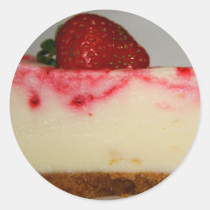 いちごのチーズケーキのステッカー ラウンドシール