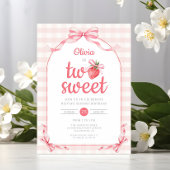 いちごのツー・スイート・ガール 2歳の誕生日 招待状