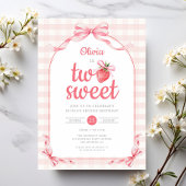 いちごのツー・スイート・ガール 2歳の誕生日 招待状