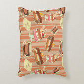 いちごのデザートが付いているヴィンテージカード アクセントクッション (正面(垂直))