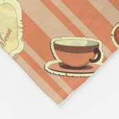 いちごのデザートが付いているヴィンテージカード フリースブランケット (角)