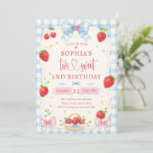 いちごのトゥースイートベリー2歳の誕生日パーティー 招待状 (スタンド正面)