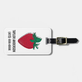 いちごのバックパックのラベル ラゲッジタグ