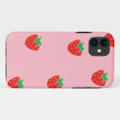 いちごのピンク Case-Mate iPhoneケース (裏面(横))