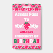 いちごのファーストバースデーセレブレーション バッジ (裏面)