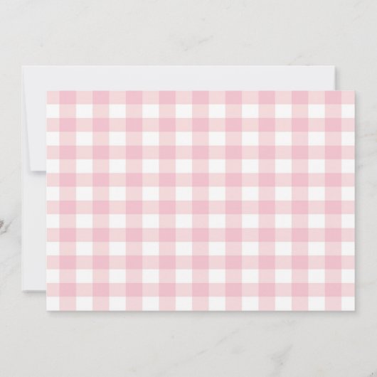 いちごのファーストバースデーパーティー感謝カード サンキューカード (裏面)