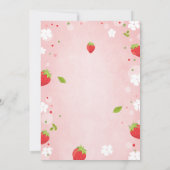 いちごのファーストバースデー招待状 夏のフルーツ 招待状 (裏面)