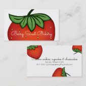 いちごのフルーツのパン屋のケイタリングビジネスカード 名刺 (正面/裏面)