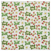 いちごのフルーツの花柄の生地 ファブリック (見本)