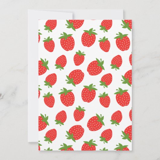 いちごのブライダルシャワーの招待状 招待状 (裏面)