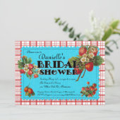 いちごのブライダルシャワーの招待状 招待状 (スタンド正面)