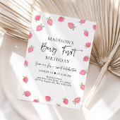 いちごのベリー ファーストバースデー 招待状