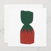 いちごのボンボンキャンディ 招待状 (正面/裏面)