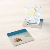 いちごのヤドカリ| Coenobita Perlatus スクエアペーパーコースター (インサイチュ)