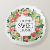 いちごのリース | Home Sweet Home | 丸型クッション (正面)