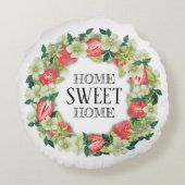 いちごのリース | Home Sweet Home | 丸型クッション (裏面)