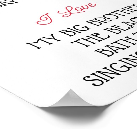 いちごの写真 ファーストバースデー マイルストーン ポスター (角)