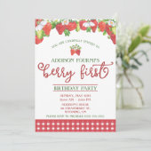 いちごの初誕生日パーティー 招待状 (スタンド正面)