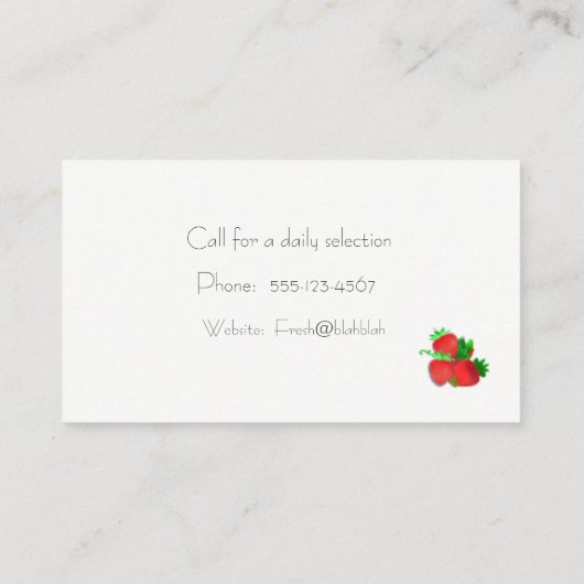 いちごの名刺 名刺 (裏面)