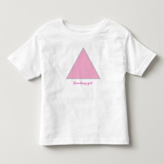 いちごの女の子のシャツ トドラーTシャツ (正面)