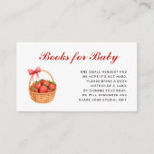 いちごの女の子 赤ちゃんのシャワーブック 赤ちゃんのために エンクロージャーカード (正面)